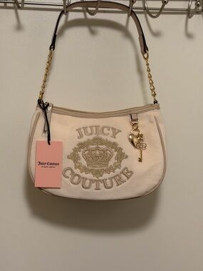Juicy Couture Shoulder Bag with Gold Charm, new release nwt